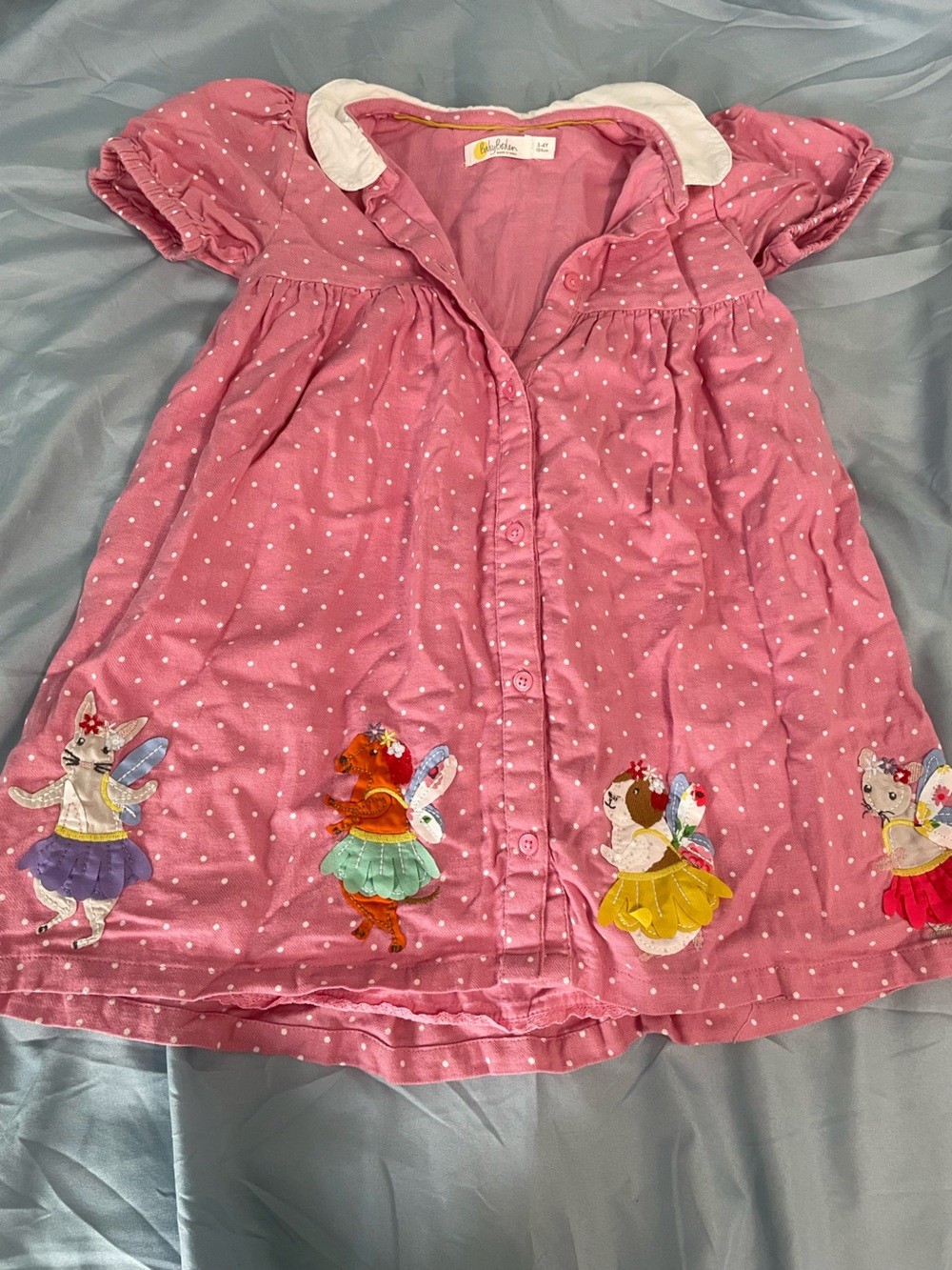 Baby Boden Pink and Yellow Girls Dress